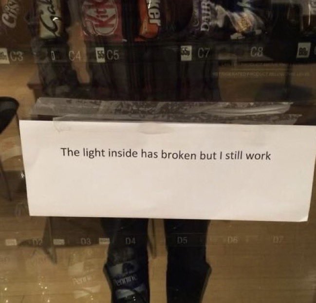 Me too, vending machine. Me too.