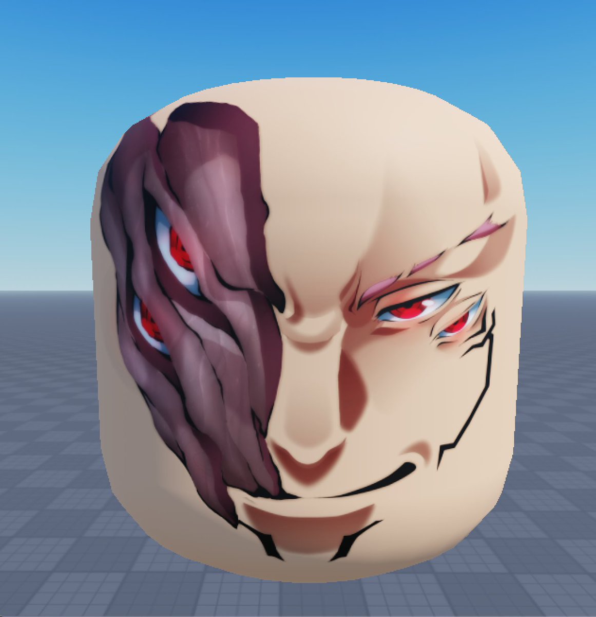 Bleebus2's tweet image. Made a face for Heian Era Sukuna   

 "You should spend your lives stifling your misery."     #JujutsuKaisen #robloxart #robloxartist #roblox #RobloxArtCommissions