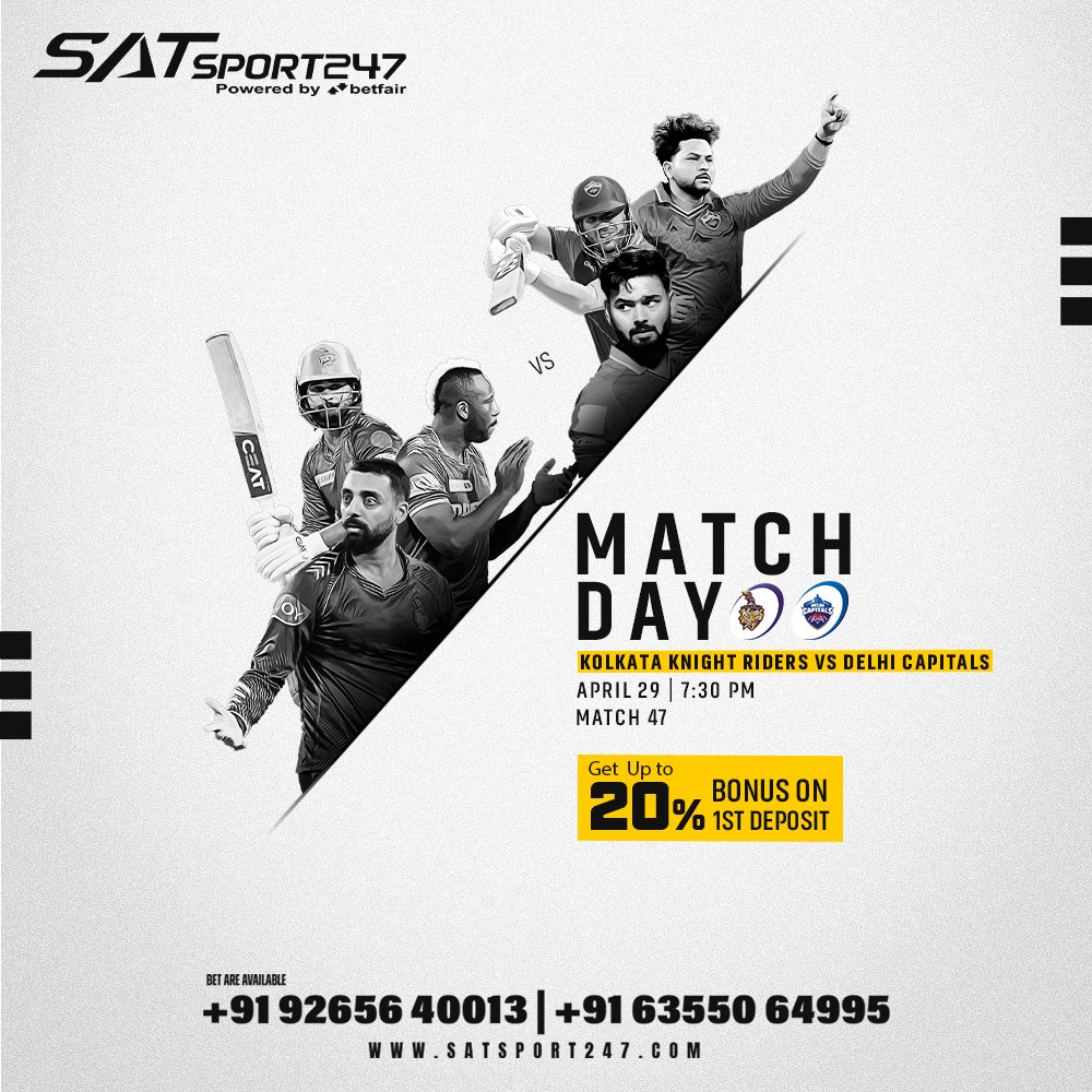 ✨Get Lucky Today with satsport247.com

✨INDIA's No.1 Gaming Platform with Self-Deposit and Self-Withdrawal !!

🌟Get Welcome #BONUS Upto 20%

#satsport247 #IPL2024 #IPLUpdate #T20WorldCup 
#KKRvsDC #ViratKohli𓃵 #BCCI #HardikPandiya