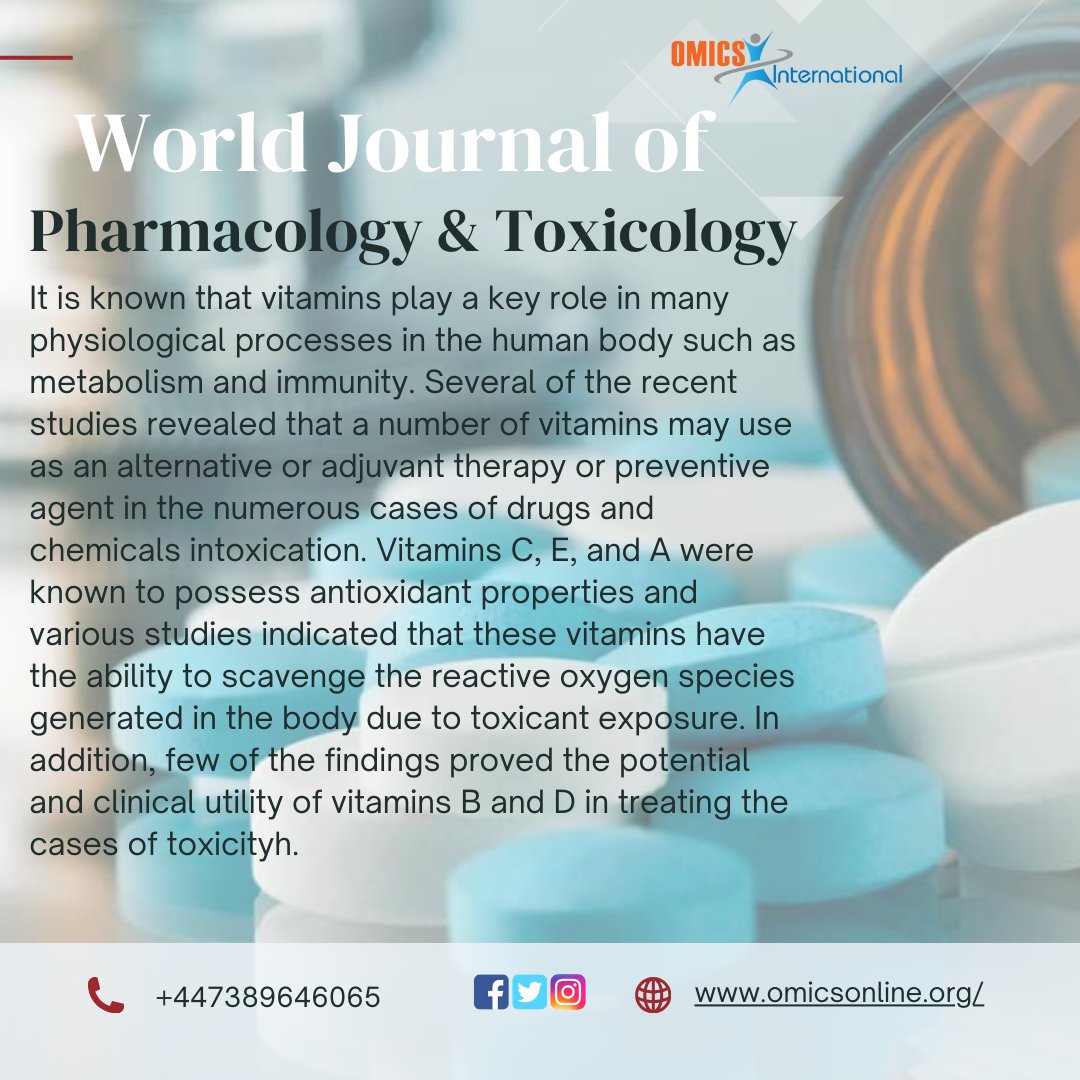 Calling researchers in Pharmacology & Toxicology! Share groundbreaking findings. Contribute articles for insightful discourse and advancement in the field!
#drugdiscovery #Pharmacokinetics #Pharmacodynamics #Pharmacogenetics #Toxicodynamics #Toxicogenomics #Drugsafety
#viralvideo
