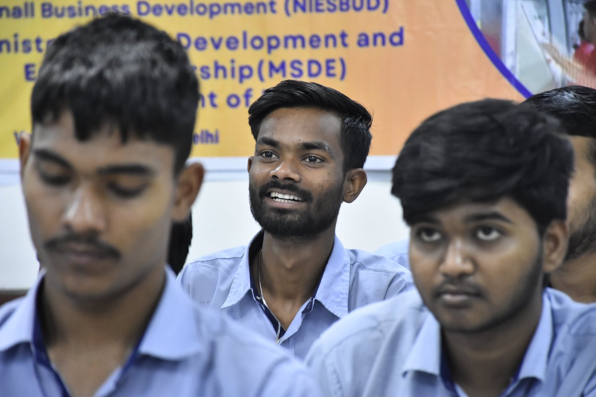 Glimpses of candidates undergoing training in the Entrepreneurship Development Programme conducted by NIESBUD at ITI Pusa under the STRIVE project. 

#SkillIndia #Skills4All #Entrepreneurship #KushalBharatViksitBharat #AtmanirbharBharat