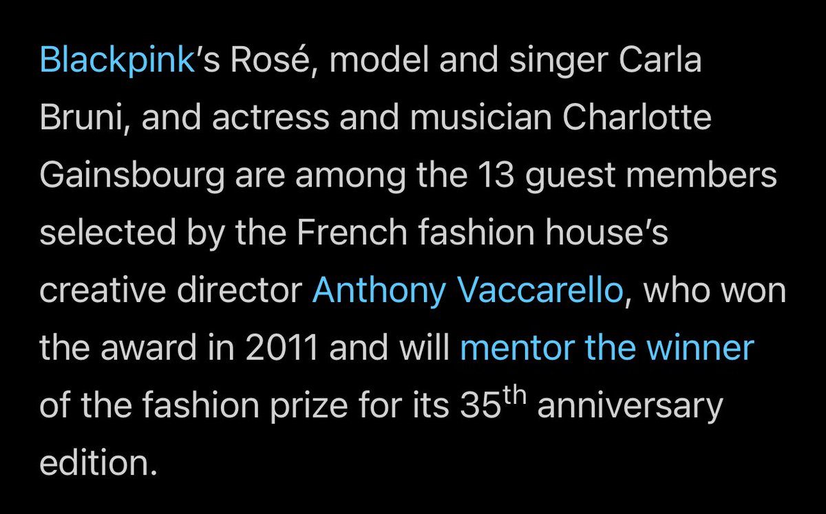 rosé will be a guest member on this years andam prize jury as selected by saint laurent’s creative director!