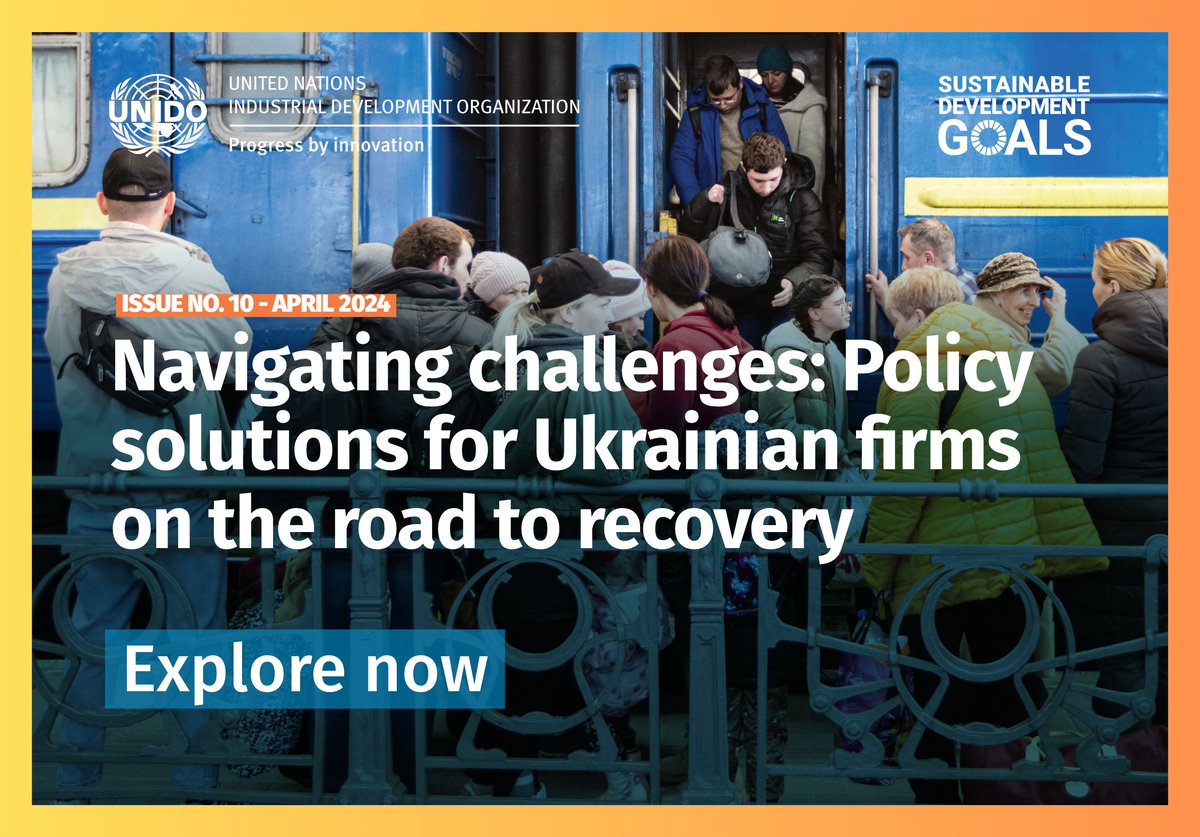 Due to the armed conflict, #Ukraine’s economic landscape suffered significant declines in economic growth and #industrial production.📉 UNIDO's latest Policy Brief sheds light on the challenges Ukrainian firms face in the current environment.🔍 👉shorturl.at/sCJRX📑 #SDG9