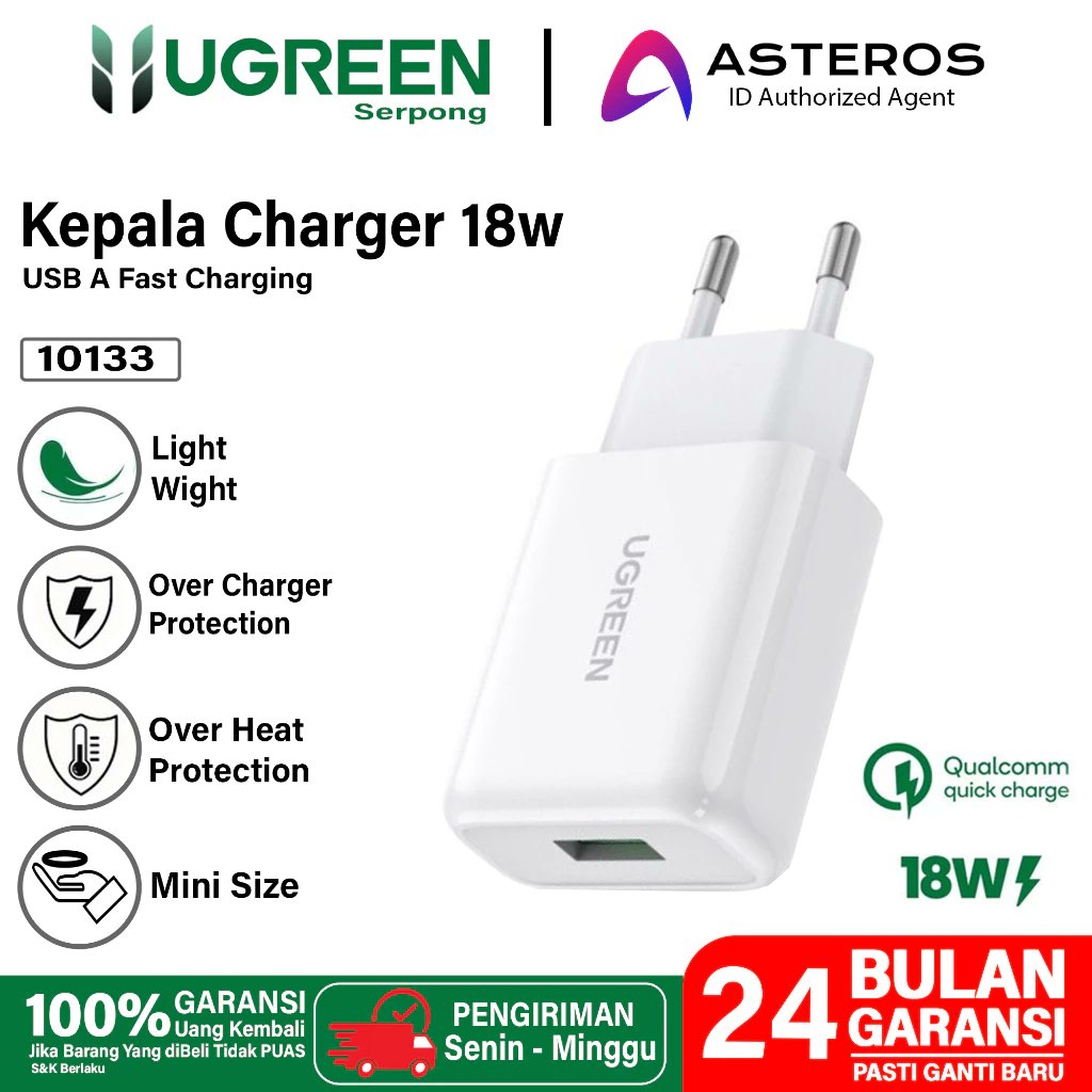 Ugreen kepala charger 18 watt fast charging ✨️

shope.ee/9eyYXWHCSp