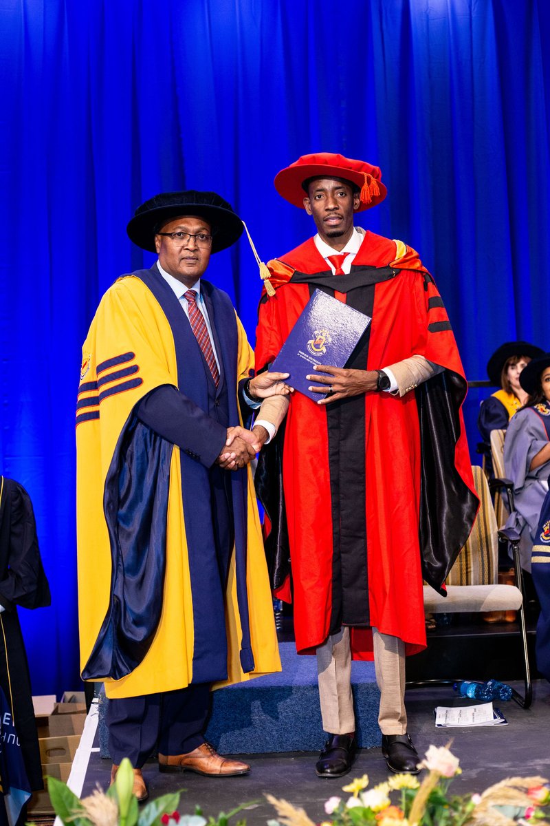 Step into Dr Paulus Mungeyi's world as he stands proud as the sole PhD graduate at NUST's April 2024 Graduation! 🎓 His journey, fueled by determination and academic excellence, is an inspiration to us all. 

Dive into his extraordinary journey here: 
nust.na/paulus-mungeyi…