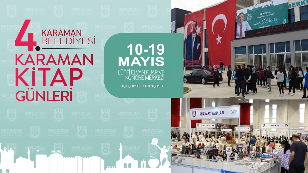 KARAMAN 4. KİTAP GÜNLERİ BAŞLIYOR
Karaman Belediyesi’nin geleneksel hale getirdiği Kitap Günleri başlıyor.
 Etkinlikler, 10 Mayıs – 19 Mayıs 2024 tarihleri arasında gerçekleşecek 
#KaramanKitapGünleri #KitapGünleri #Karaman #KaramanBelediyesi #SavaşKalaycı