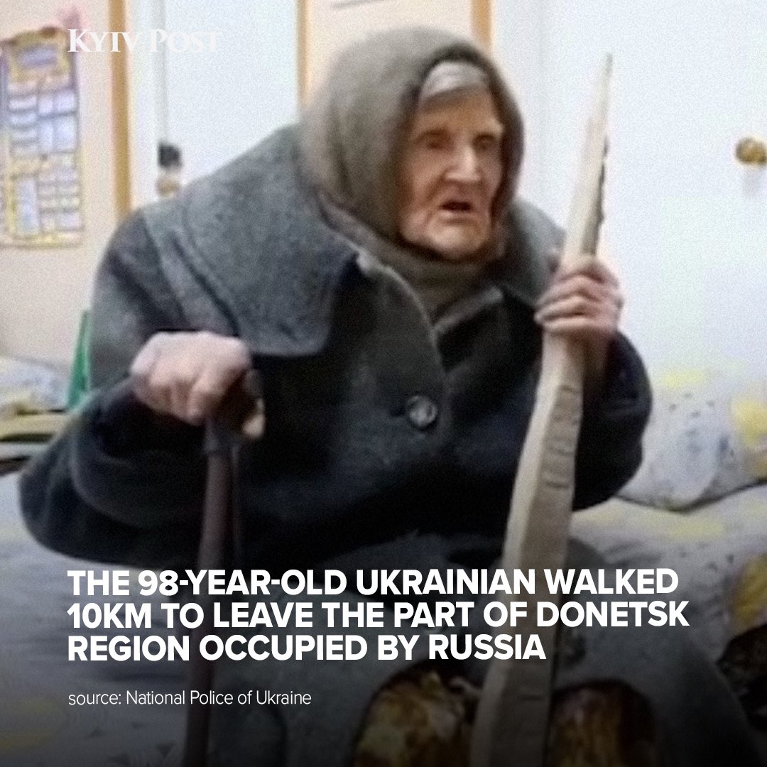 ❤️‍🩹She walked the entire day without food and water. At least twice, she came under Russian shelling, with explosions throwing her several meters into the grass. Despite this, she got up and continued walking until she noticed Ukrainian soldiers who took her to a safe place.
