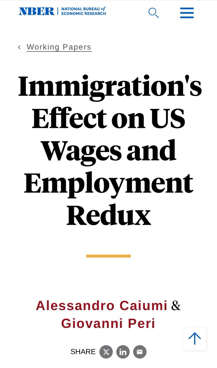 Important new paper by Alessandro Caiumi & @giov_peri During 2000-2019, #immigrants in the US had a positive & significant effect (+1.7 to +2.6) on the #wages of less educated native workers & a positive effect on #employment