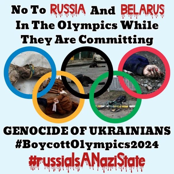 @Paris2024 @troismats_Belem @Caisse_Epargne @pacteutile #BanRussianAthletes from #Paris2024, because #RussiaIsATerroristState