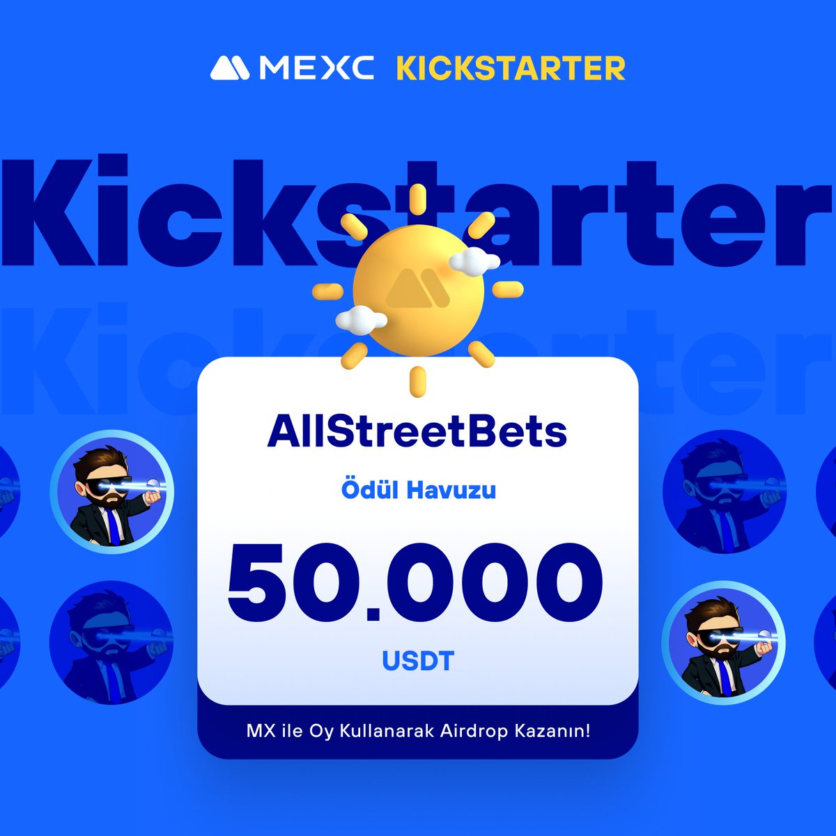 🚀 #MEXCKickstarter - @AllStreetBetsV1 $BETS Projesi için Oy Kullanın, 50.000 $USDT Airdrop Kazanın! 

🗳️ Oylama Tarihi: 29 Nisan 2024 14.00 - 30 Nisan 2024 13.50

📌 Ayrıntılar: mexctr.info/4dbVqsp

#MEXCTürkiye #MXToken #MX #BTC