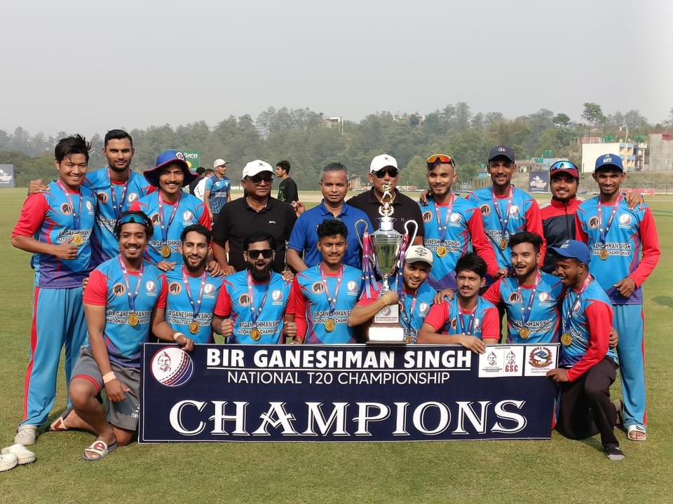 Congratulations to Lumbini Province on winning the Bir Ganeshman Singh National T20 Championship 2081 🏆 @gmsfoundationnp | #GMCupT20