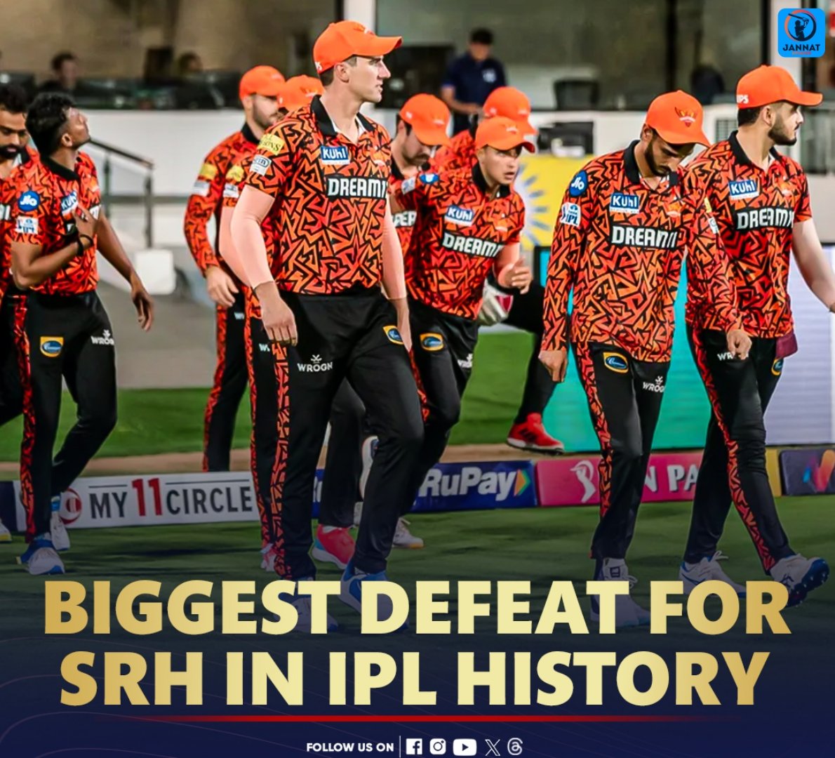 Sunrisers Hyderabad have suffered their biggest loss in the history of the Indian Premier League as Chennai Super Kings defeated Pat Cummins' side by 78 runs at the MA Chidambaram Stadium on Sunday.
.
.
.
.
#jannatupdates #IPL #ipl2024 #SRHvsCSK #cricketnews #cricketupdates