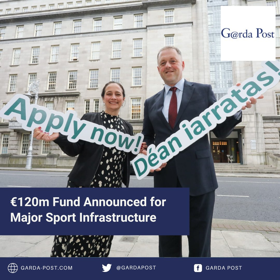€120m Fund Announced for Major Sport Infrastructure

Read more: garda-post.com/e120m-fund-ann…

#Sports #sportingfacilities #sportsinfrastructure #governmentfunding