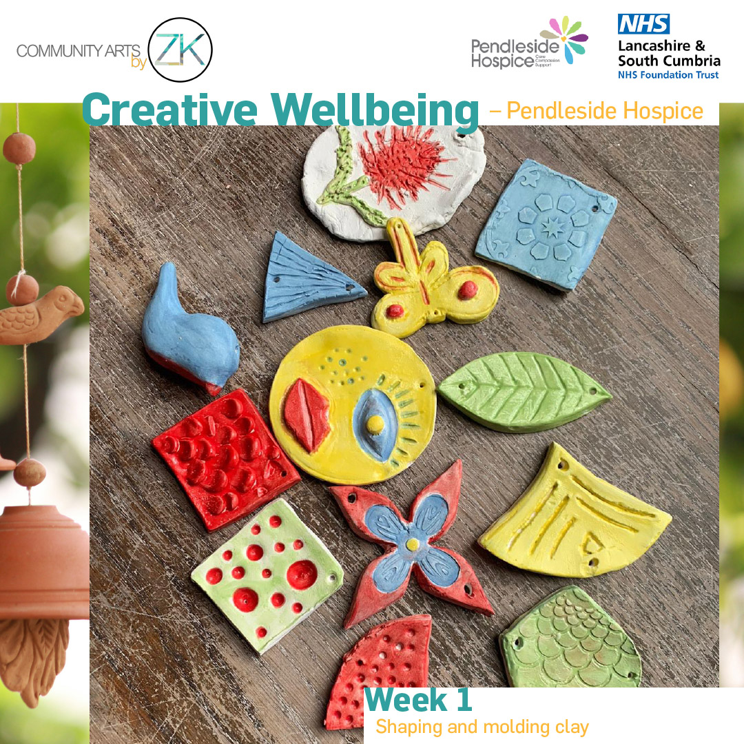 In our introductory workshop of creative wellbeing project, Participants will learn how to shape and mold clay into different shapes. @BPRCVS @fhwbconsortium @WeAreLSCFT @pendlesidehosp #pendlesidehospice #communityartsbyzk #art #creative #collaboration #communityarts #workshop