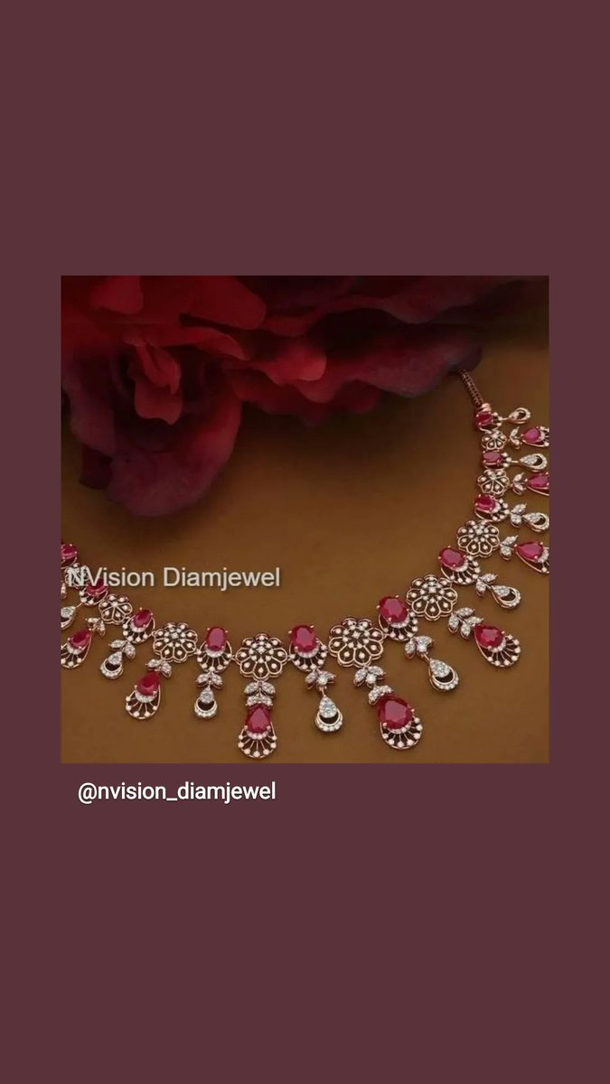 ✨ Introducing our exquisite Natural Ruby and Diamonds Elegant Rose Gold Necklace.✨

     Crafted with precision and passion, this piece is a true testament to sophistication and grace.

 #diamondnecklace , #necklace, #ladiesdiamondnecklace , #ladiesnecklace