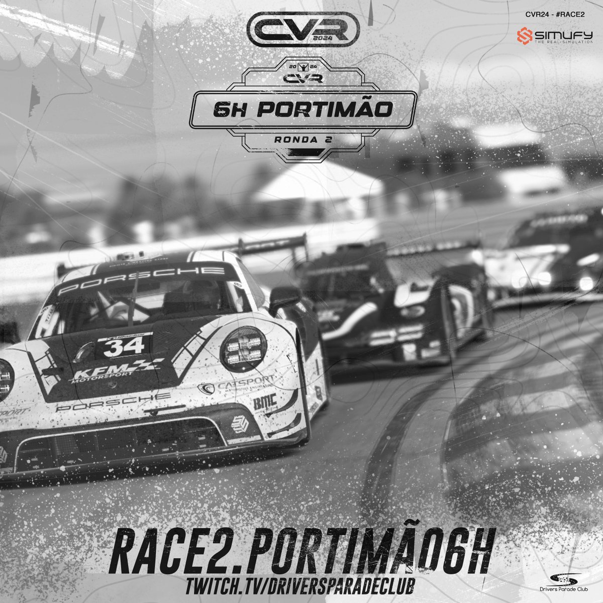 Este domingo se disputa la segunda prueba del #CVR24.

Plazas disponibles para participar en pruebas individuales. Inscribe al equipo en driversparadeclub.com/cvr

🔽🔽🔽🔽🔽
Duración: 6 horas
Circuito: Portimão
Salida in-sim: 12:00h
Comienzo emisión: 15:00h
Emisión: