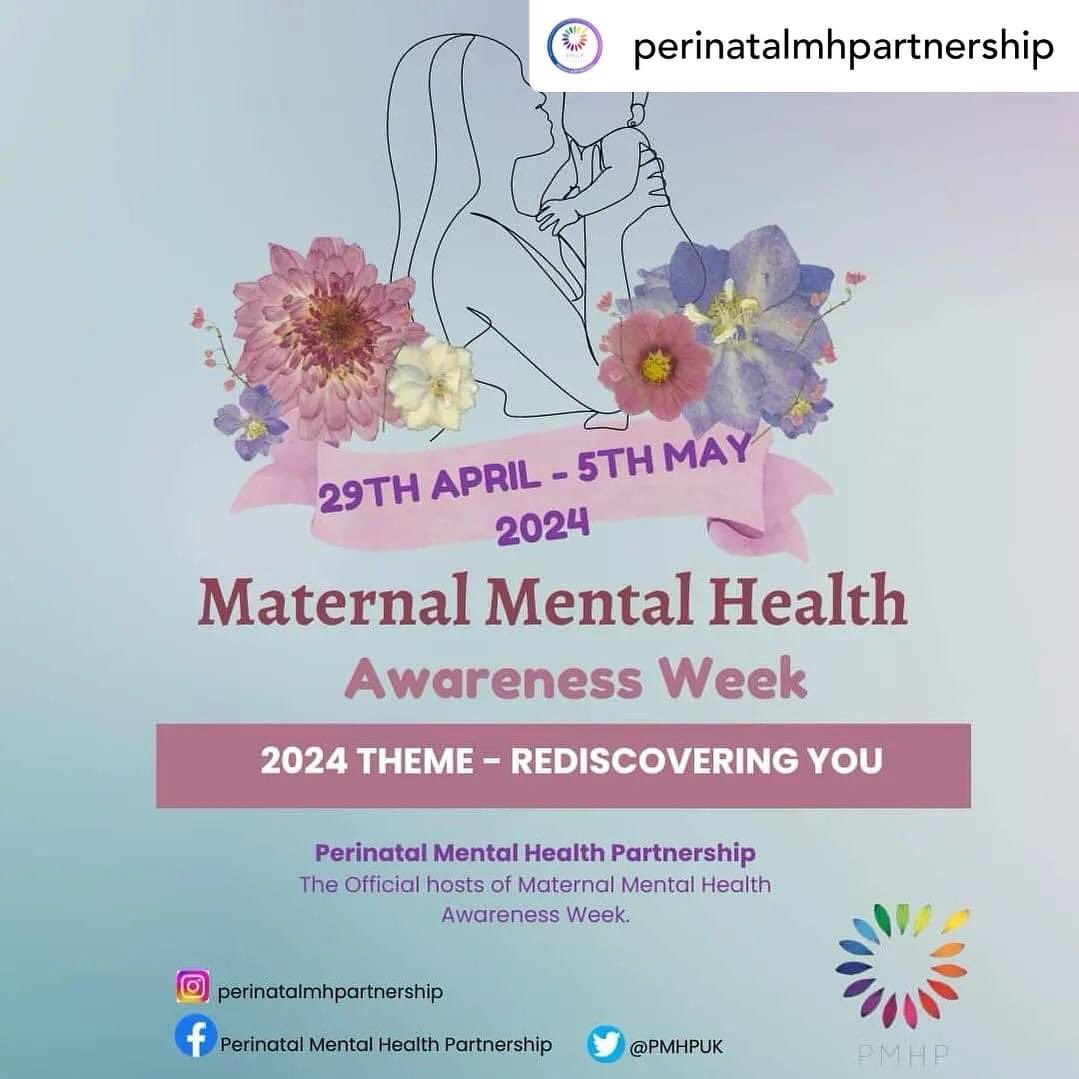 💜Today marks the first day of #MaternalMentalHealthAwareness week👩🏻‍🍼@PMHPUK are hosting a range of events throughout the week to support mental health awareness in both pregnancy and in postnatal period! #Rediscovering You. #perinatalmentalhealth #mmhaw #mmhaw24