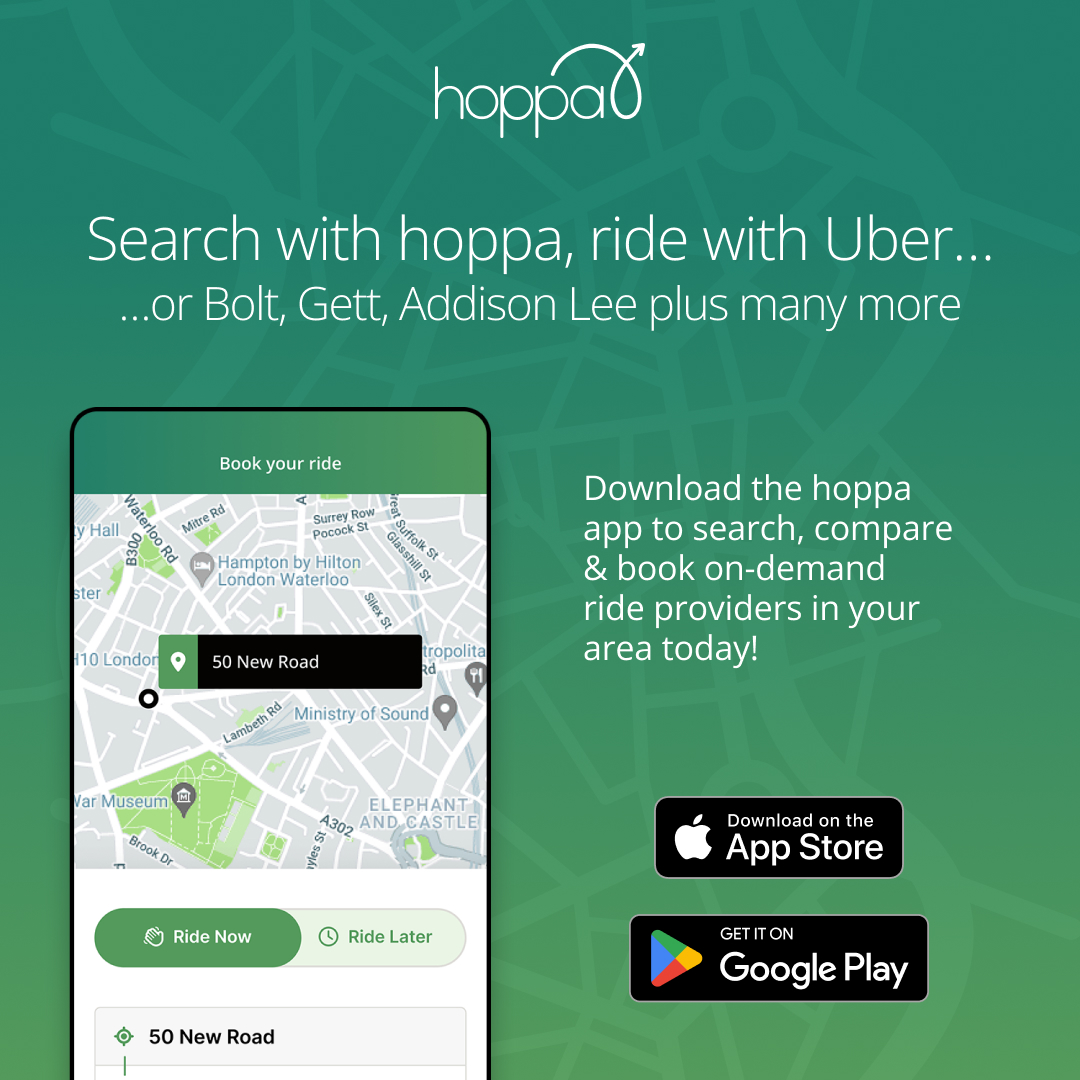 Our latest app update adds on-demand rides alongside international airport pickups. Whether you're off to the pub or a show, hoppa has you covered. hoppa.onelink.me/25gn/gpsgvaax #RideHailing #OnDemandRides #TravelSimplified