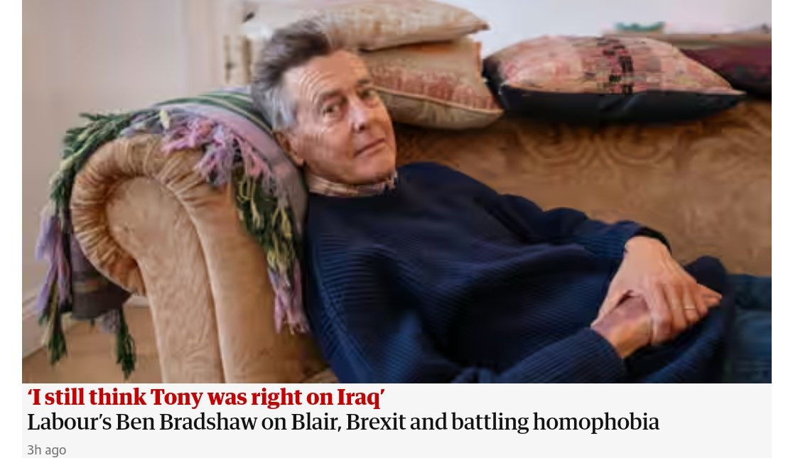 This, by the way, the same day Iraq criminalises same-sex relationships and trans people. Do we imagine that precipitating a regime change followed by a religious civil war helped that happen at all bbc.co.uk/news/world-mid…