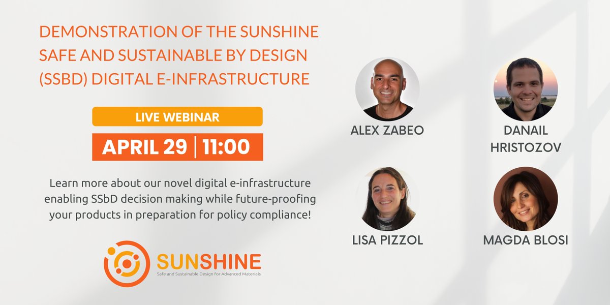 🚀 Missed out on plans for April 29, 2024, from 11:00-13:00 CEST? We've got you covered! Join our #webinar on Safe and #Sustainable by Design (#SSbD) decision-making with SUNSHINE's cutting-edge e-infrastructure! Register now and join us 👇🏽 🔗 loom.ly/SvgvZUg