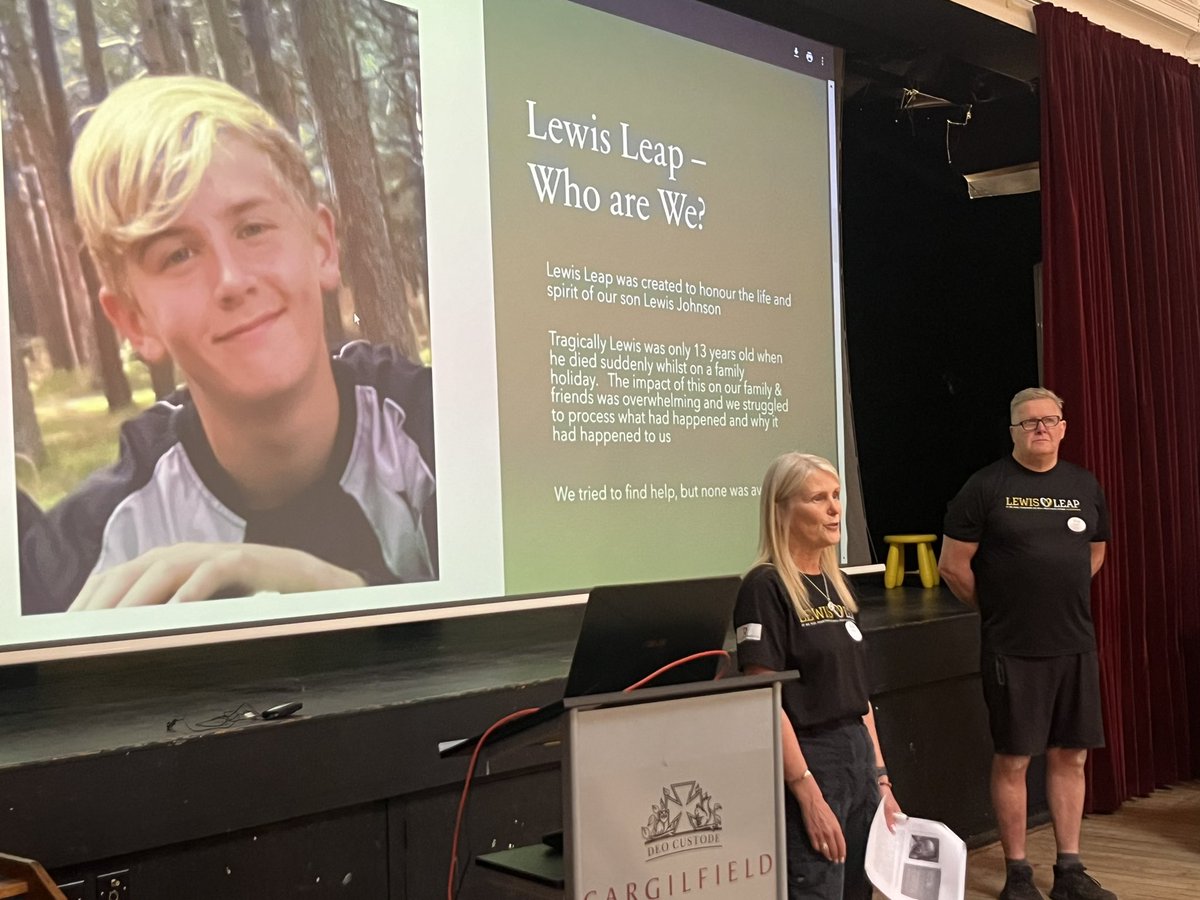 Fabulous to have LewisLeap here this morning to talk to us about one of the charities we are supporting this year.l and we look forward to our fund raising throughout this term. Thank you for coming! #cargilfieldconnected