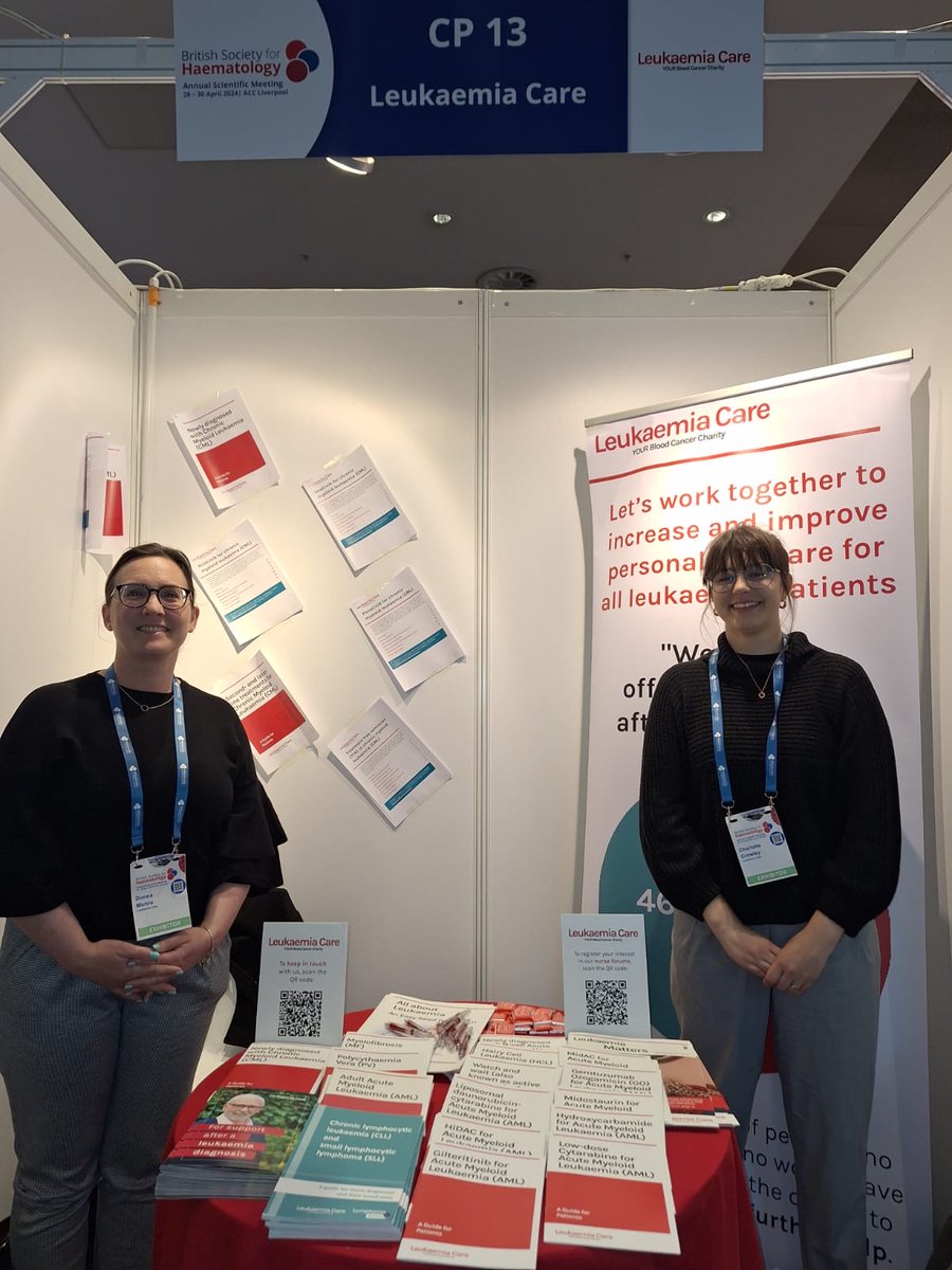 Join us at <a href="/BritSocHaem/">BSH - Haematology</a>! We're excited to discuss the latest in leukaemia updates, patient services, and our newest e-learning courses. 
Come and meet our team at stand CP13!👋 
<a href="/scicommchar/">Charlotte Crowley (neé Martin)</a>
