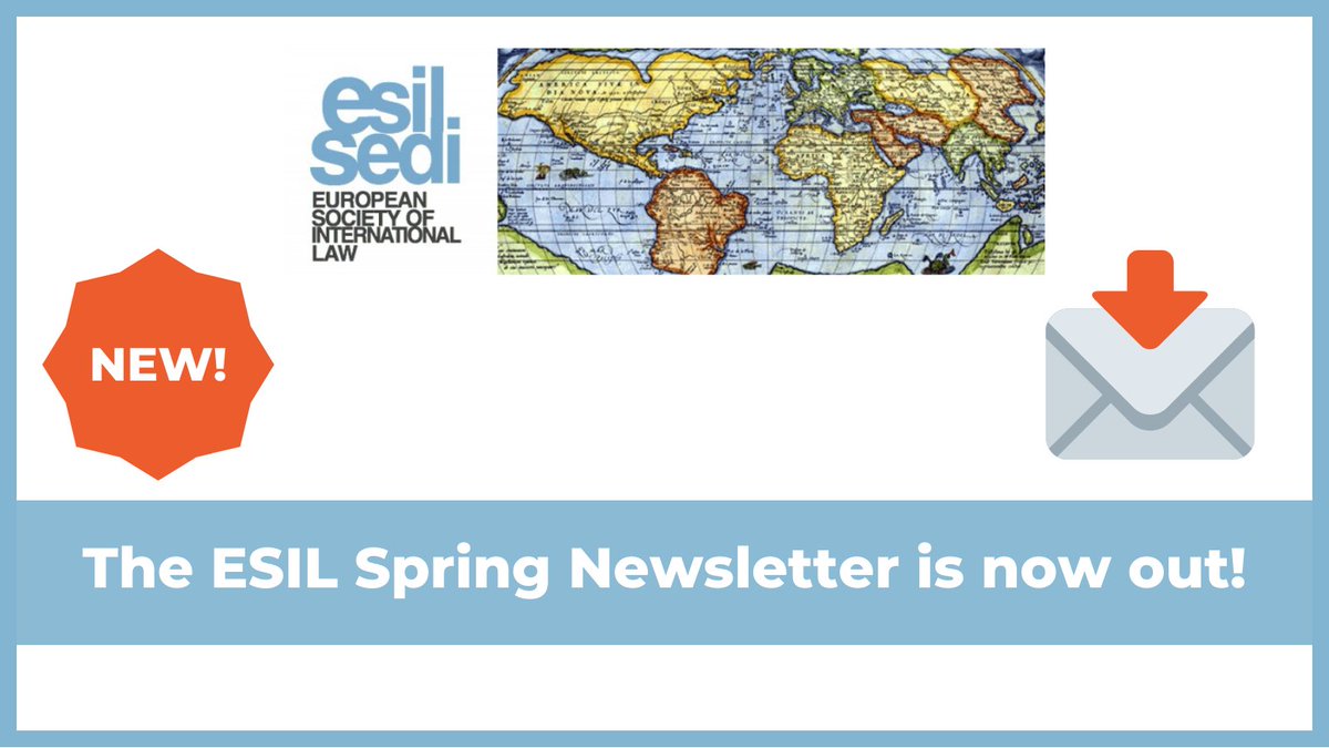 📢🗞️Our ESIL Spring Newsletter is now out in English and in French!💡 🖋 Guest Editorial by Prof. Mirko Sossai (@mir_sos) on 'The Fate of Cities in Conflicts: From Urban Warfare to Urban Diplomacy' 🏙 ⚖ Read it on our website ➡️ bit.ly/3xZ7kWs