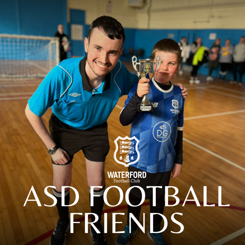 Waterford FC ASD Football Friends 💙

Tuesday 30th April | Butler Community Centre

For children aged 6-16 on the autism spectrum.

Contact Colin for details on community@waterfordfc.ie, or on 087-2822822.

#OneClubOneCommunity