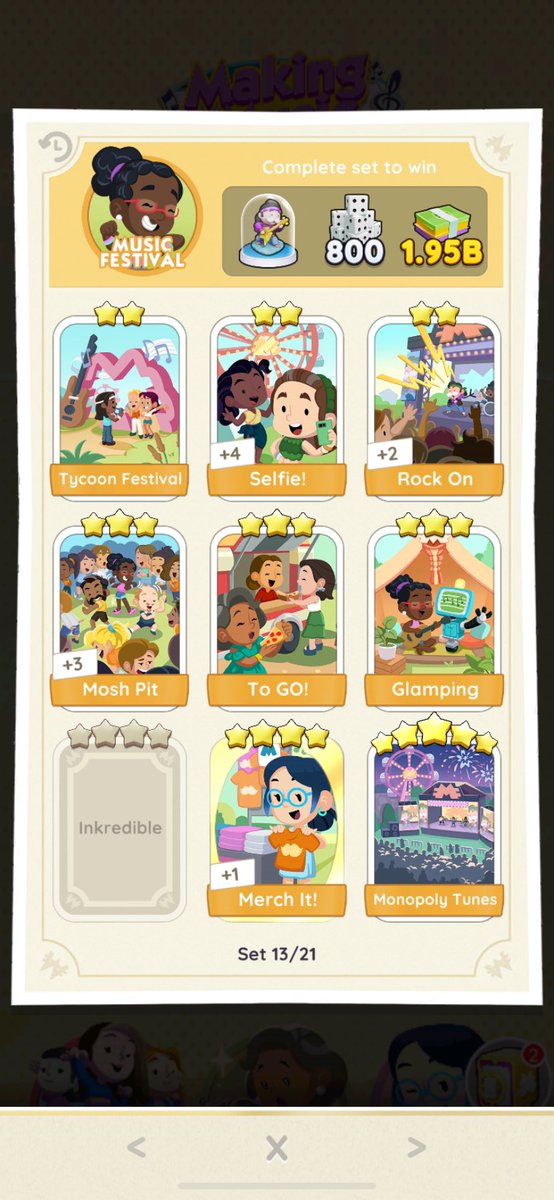 cosmicdanii's tweet image. trade with me or tell me what stickers u need. i might have it #MonopolyGoTrade #MonopolyGo