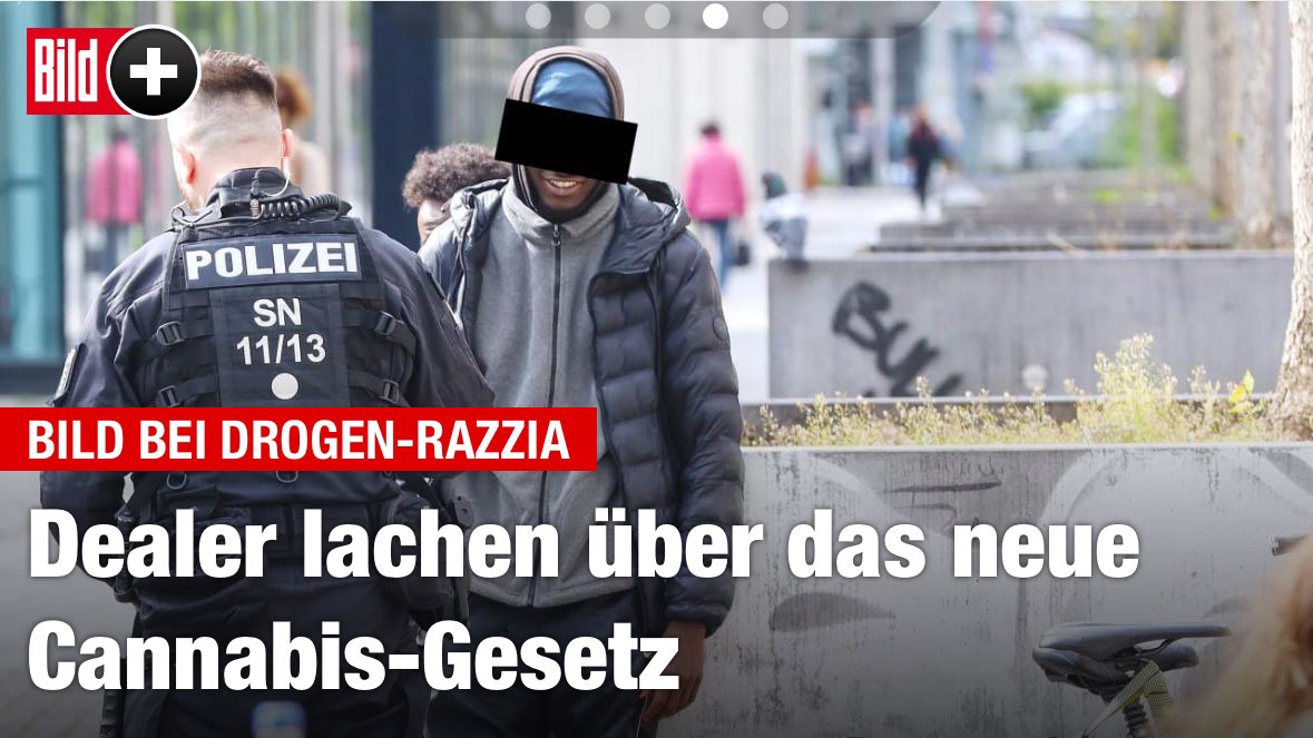 🤡 Genau das habe ich vorausgesagt.

„Seit dem 1. April gilt das neue Drogen-Gesetz der Ampel-Regierung. Der Besitz von 25 Gramm Cannabis ist nun in Deutschland erlaubt. Der illegale Handel wird eingedämmt, der Schutz von Kindern und Jugendlichen verbessert. Sagt die