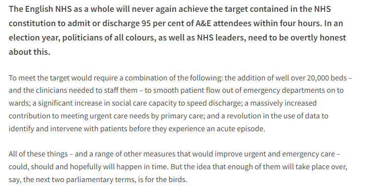 The NHS will never again meet the four-hour A&E target A view from @HSJEditor hsj.co.uk/comment/politi…