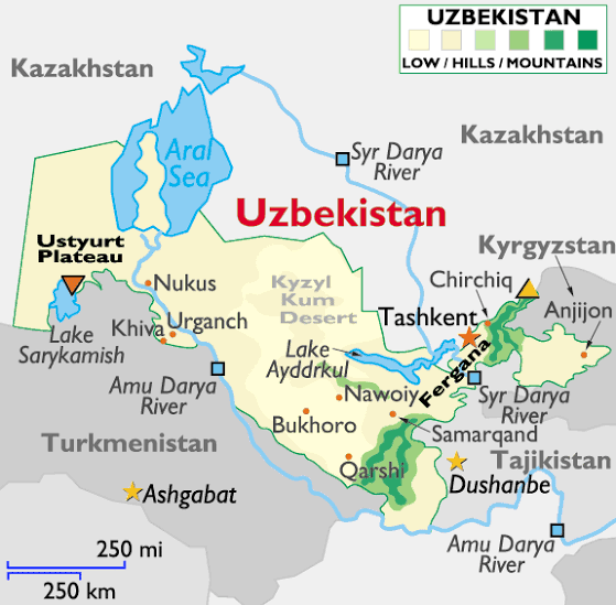 Peta kekuatan Uzbekistan
Serang darat sama udara