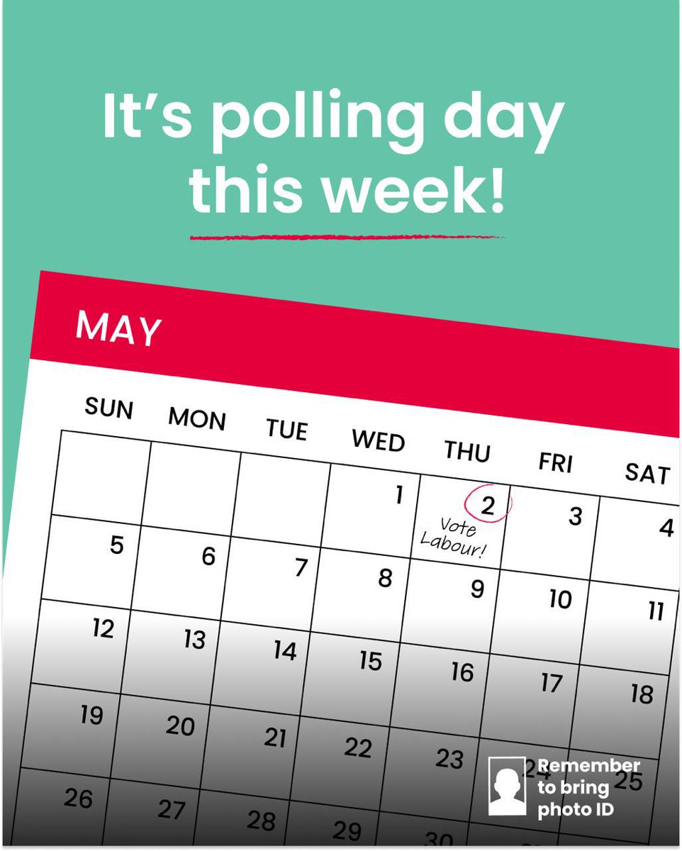 This week is polling week. Use your vote this Thursday and vote for @UKLabour in Gateshead and South Tyneside Local Government elections, Northumbria PCC election and in the very first North East Mayoral election #VoteLabour