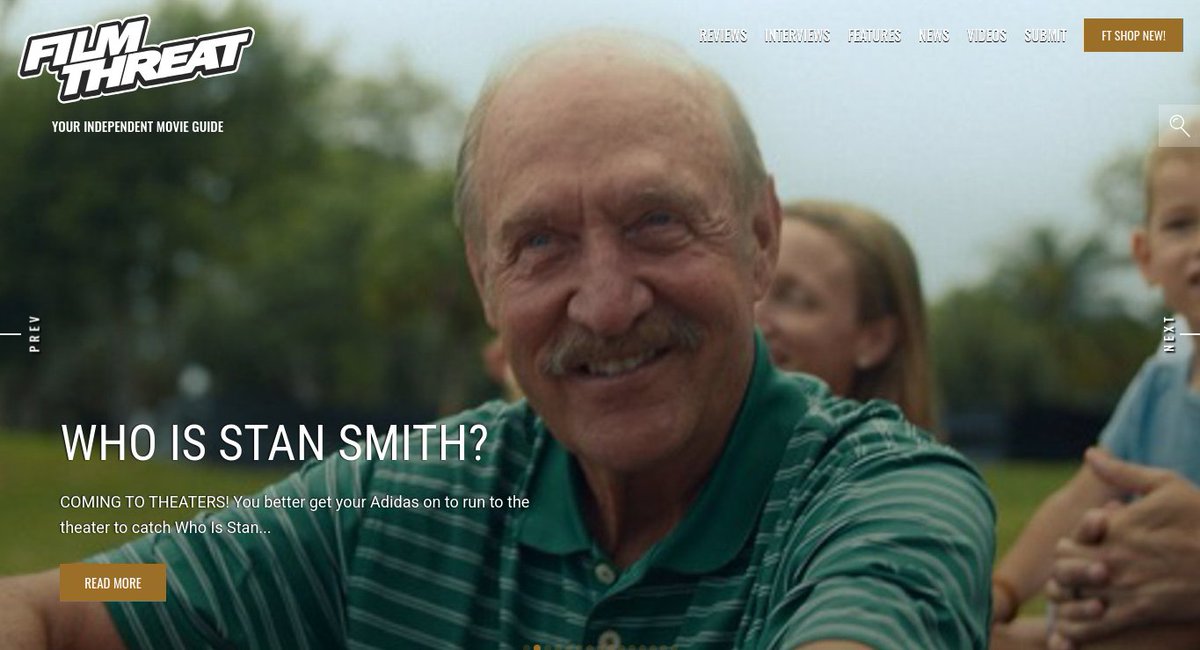 '...the pioneering endorsement deal where both the champion’s name and face would appear on the shoe…' Michael Talbot-Haynes searches for an answer to the question Who Is Stan Smith? filmthreat.com/reviews/who-is… #SupportIndieFilm #WhoIsStanSmith #Documentary