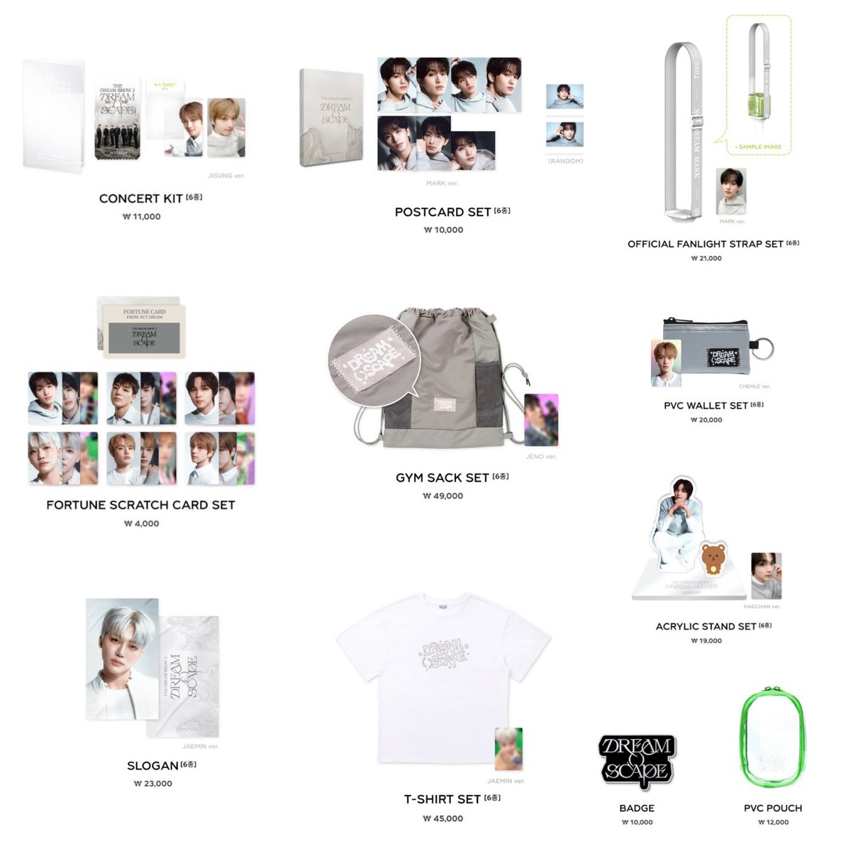 INA GO🇮🇩 OPEN PO PRE ORDER OFFICIAL MD NCT DREAM - THE DREAM SHOW 3 : DREAM( )SCAPE [ online purchase ]

🎨 Fortune Scratch Card Set : 58K DP 45K
🎨 Badge : 132K DP 120K
🎨 PVC Pouch : 163K DP 140K

🔽 Choose Member
🎨 Concert Kit : 150K DP 125K
🎨 Slogan : 300K DP 270K
🎨…