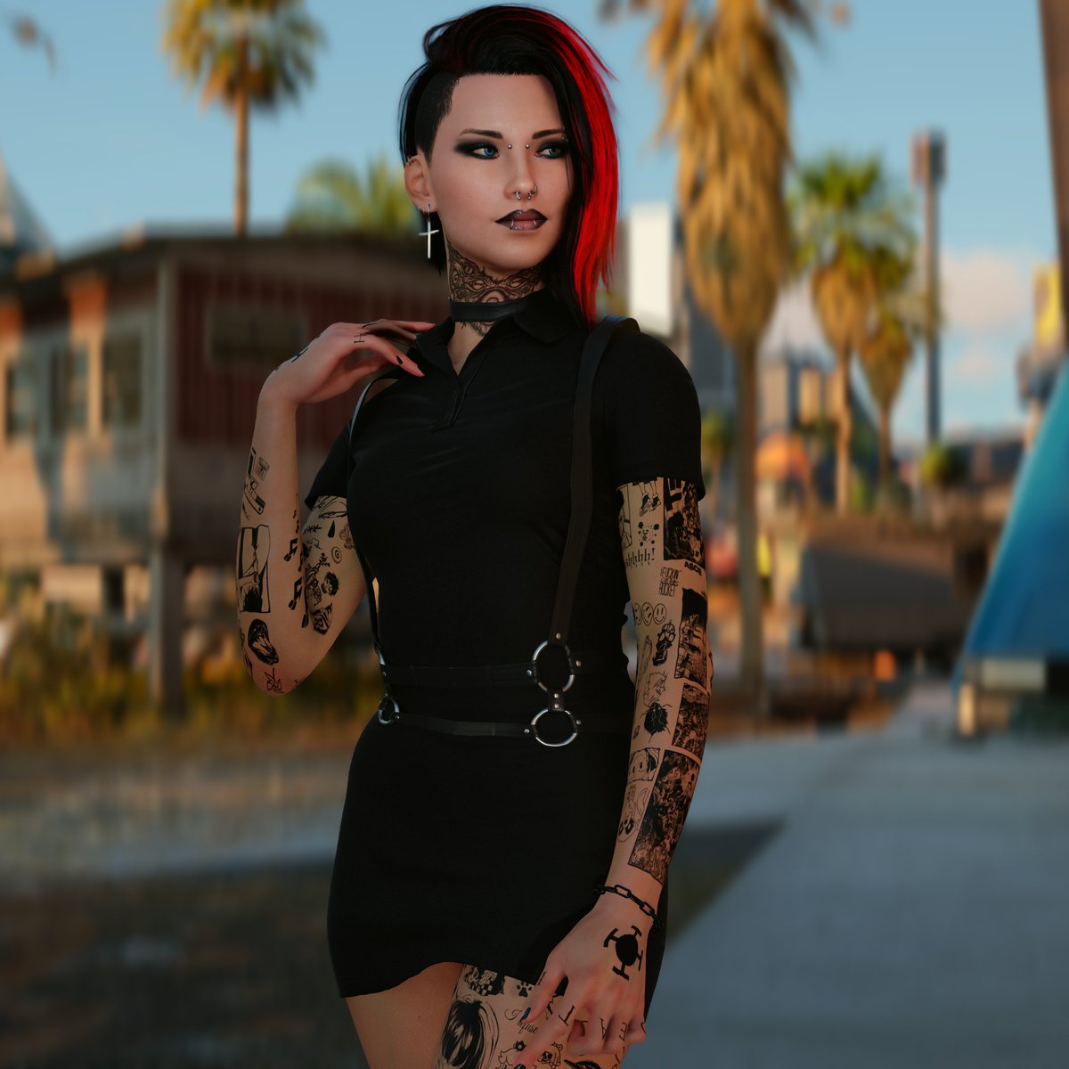 Shirt Dress by: Mani X @VeegeeAlvarez 🖤🫶 

#Cyberpunk2077 #Cyberpunk2077PhotoMode #VirtualPhotography #ArtisticofSociety #VGPNetwork #VPUnityHub #ThePhotoMode #VPGamers #VPRT