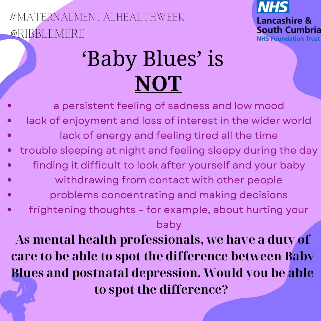 There is certainly a buzz this #MaternalMentalHealthWeek for all of those involved in delivering care to those in the perinatal period.🤍 Today’s theme is ‘demystifying perinatal mental illness’. How often do we hear “at first, I was told it was just baby blues..”?🤔🤱