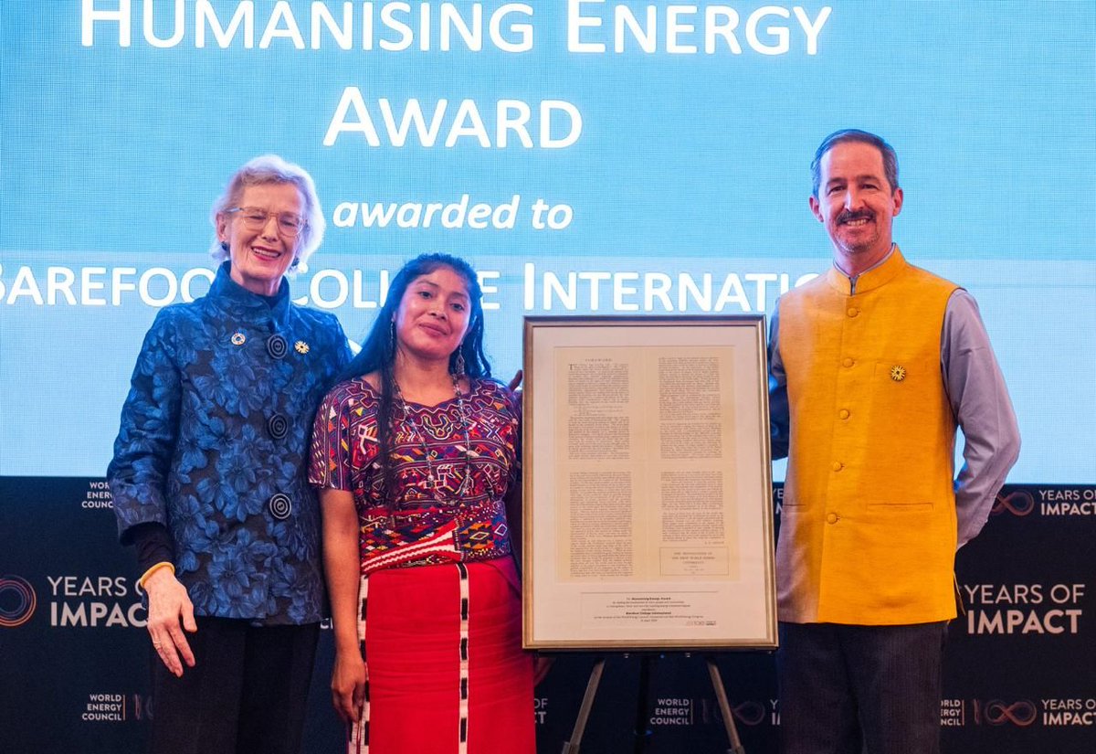 We are honoured to announce that the “Humanizing Energy Award” was given to Barefoot College International. This award was granted by the World Energy Council. Read our full article and find a link to the World Energy Council's Press Release: buff.ly/3JEz98R