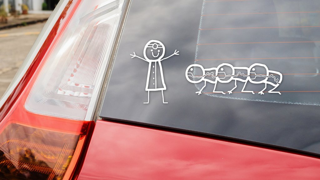 Shock and delight everyone in the grocery store parking lot with your own tight-knit stick figure family! Get it today: bit.ly/happyfamilysti…