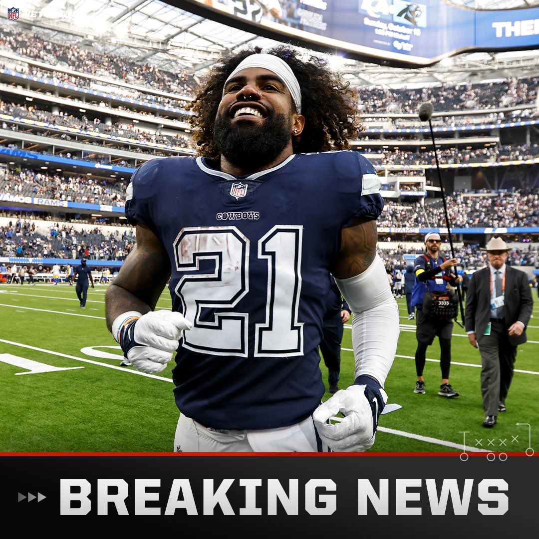 Reunion: Three-time Pro Bowl RB Ezekiel Elliott agreed to terms with the #Cowboys pending physical, sources tell me and @RapSheet. With Tony Pollard gone and Elliott coming off a strong finish to his lone season in New England, it’s time to Feed Zeke again in Dallas.