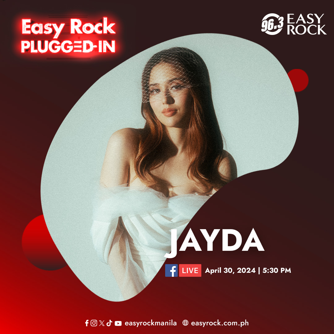 Get ready to feel the heartfelt performance of @jaydaavanzado tomorrow at 5:30 PM, only here on Easy Rock Plugged In!