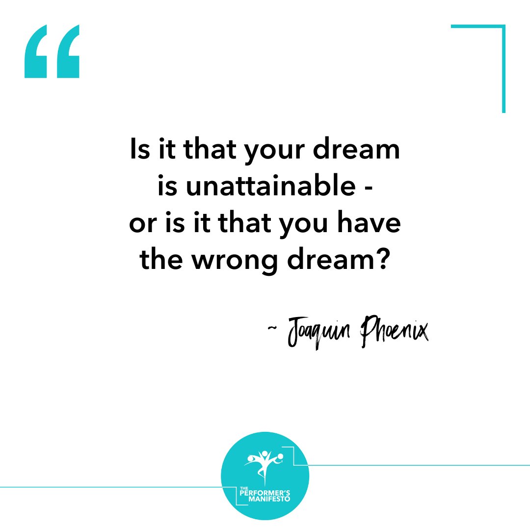 “Is it that your dream is unattainable - or is it that you have the wrong dream?” ~ #JoaquinPhoenix

You've got this! Let's Go!!
#CreateYourSuccess #inspoquote