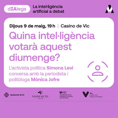 🆕Quina intel·ligència votarà el diumenge 12 de maig? 📅09 maig 2024 🕙19.00 h ➕informació: udivulga.uvic.cat/agenda/quina-i…