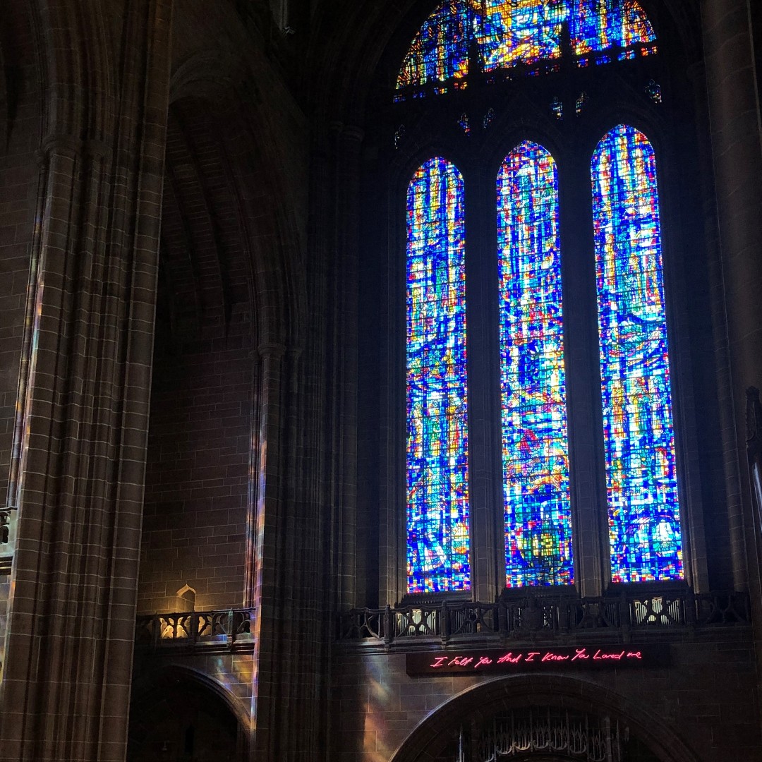 Explore our stained glass windows on our Stained Glass Window Tour on May 4th at 10:30am! 🌈 Join our guides as they take you on a journey through the Cathedral, from the majestic main windows to the hidden gems rarely seen by visitors. Click here: liverpoolcathedral.org.uk/events/stained…