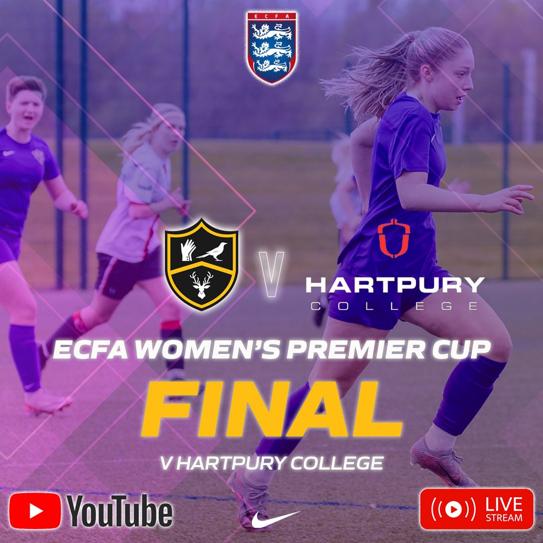 🏆 @ECFA12 Women’s Premier Cup FINAL v @hartpuryfootbal 🔝 It’s going to be a fantastic final! 📆 02/05/2023 - 14:00 📍 Wham Stadium, Accrington Stanley 📹 Live Stream - youtube.com/watch?v=_ZrryF… #RoadToTheFinal #ECFA #WomensPremierCup