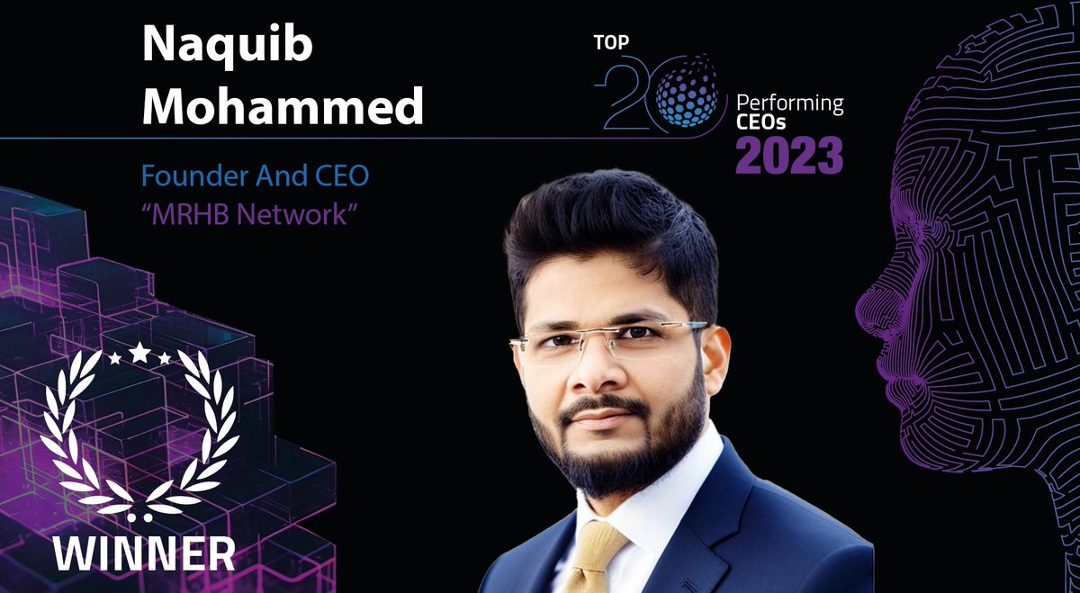 🎉 Congratulations to Naquib Mohammed for being recognized as one of MENA's top 20 performing CEOs in blockchain & crypto by Unlock Blockchain! Keep shining! 🌟 @MarhabaDeFi