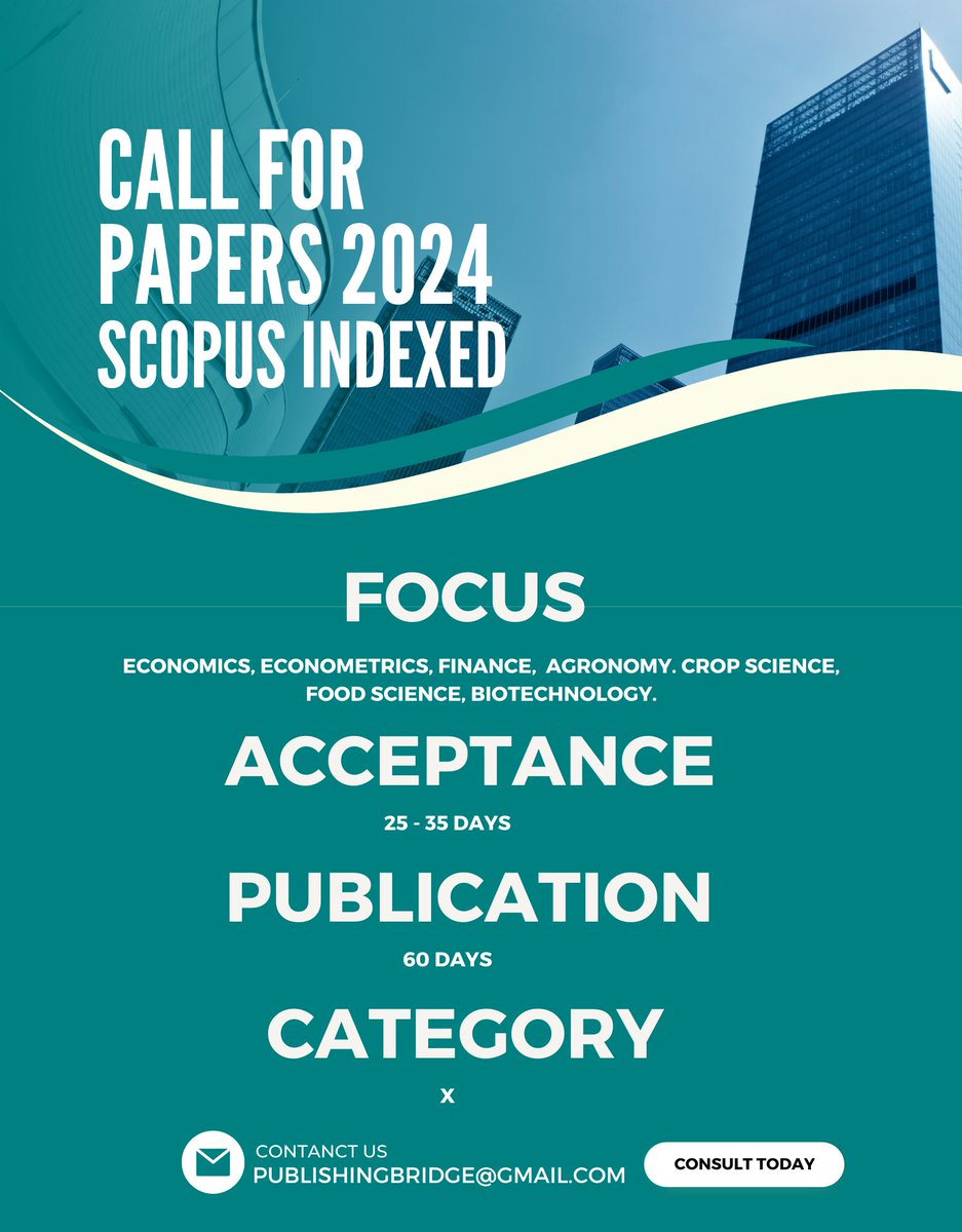 Call For Papers.
Explore the potential within your manuscript: Benefit from a smooth and cost-effective publishing journey with our journals. Contact us at publishingbridge@gmail.com for any inquiries.
#ResearchPublication #PublishingBridge #SubmitYourPaper #CallForPapers