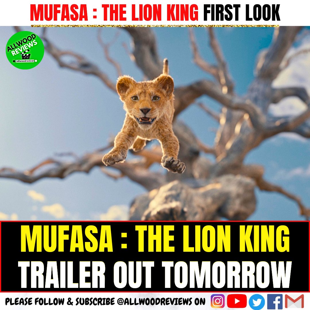 Mufasa: The Lion King First Look Out and Trailer to be out tomorrow

#MufasaTheLionKing | #Mufasa | #LionKing | #allwoodreviews