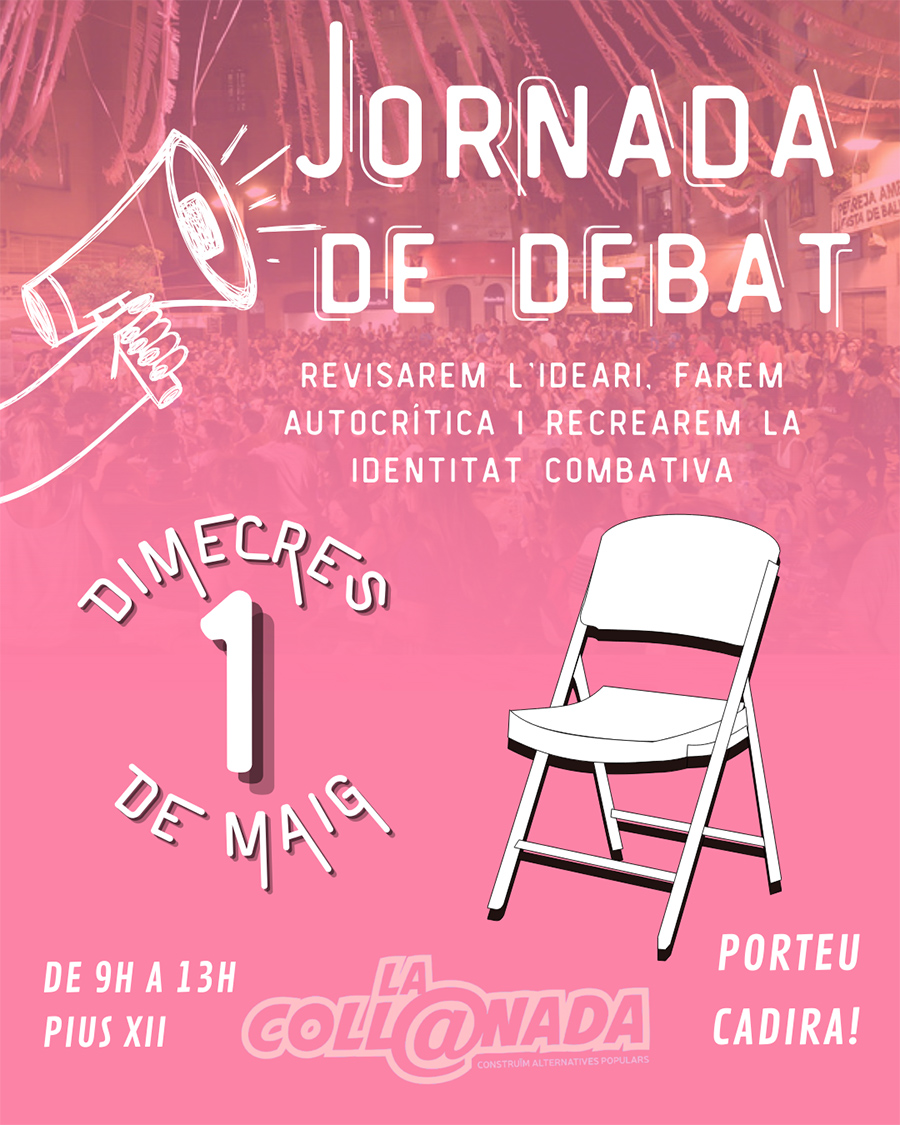 🪑 Dimecres “@lacollanada” prepara una nova jornada de #debat 👉ow.ly/kYfX50RqxNE 📅 L'esdeveniment serà de 9 h a 13 h a la plaça Pius XII, i va sota el lema 'Reconeixem junts el discurs #polític de la Collanada'