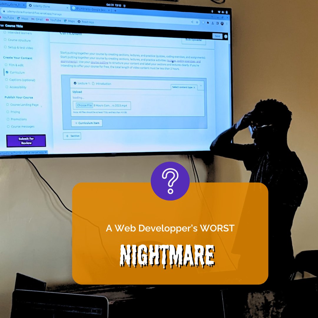RebaseCodeCamp's tweet image. What&apos;s your worst nightmare as a developer!???
#code #rebasecodecamp